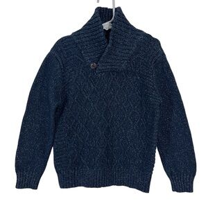 Boys’ Cat & Jack Navy Blue Cable-knit Pullover Sweater